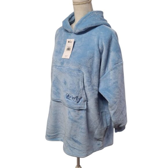 The Comfy Blue Pullover Sweatshirt Hoodie Soft One Size Womens Cozy Snuggle - Picture 3 of 10